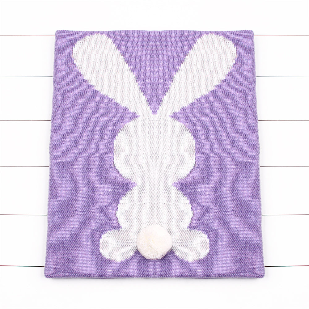 Little Bunny Rabbit Baby Toddler Kids Knit Blanket Just Kidding Store