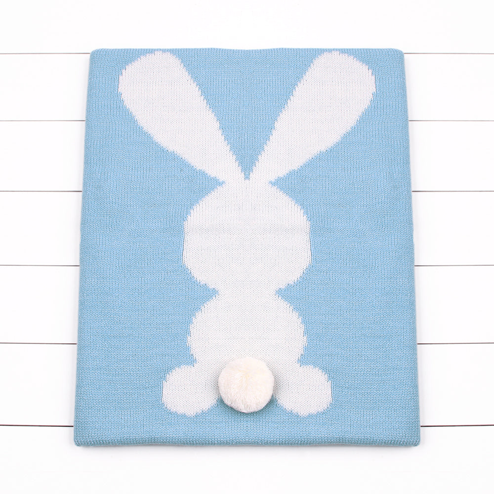 Little Bunny Rabbit Baby Toddler Kids Knit Blanket Just Kidding Store