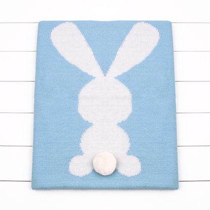 Little Bunny Rabbit Baby Toddler Kids Knit Blanket Just Kidding Store