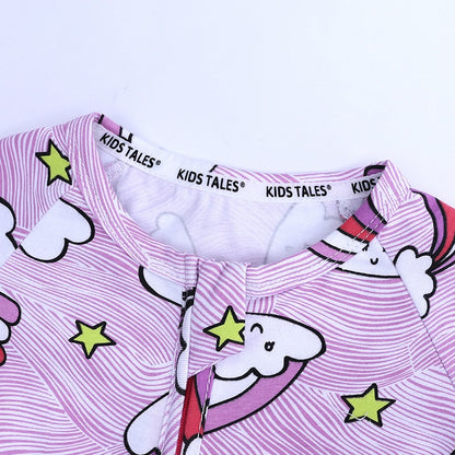 Rainbow Cloud Baby Toddler Kids Summer Romper - Just Kidding Store