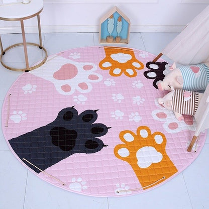 Activity Play Mat Kids Toy Storage Bag Paw Print - Just Kidding Store