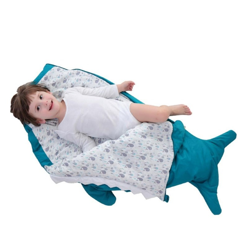 Children Sleeping Bag - Kids Sleep Sack - Comfy Shark Turquoise