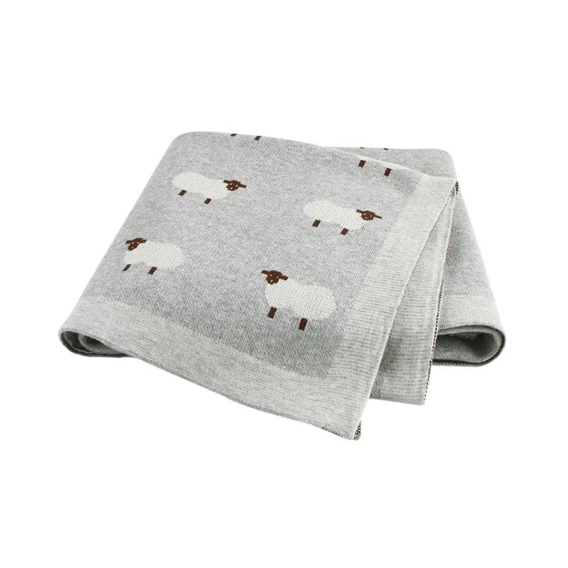 Sheep Baby Kids Cotton Knitted Blanket - Just Kidding Store
