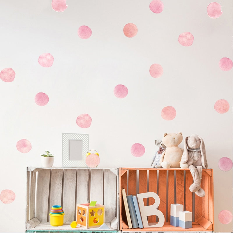 Watercolor Dot Wall Decal  Kids Wall Stickers - Just Kidding Store