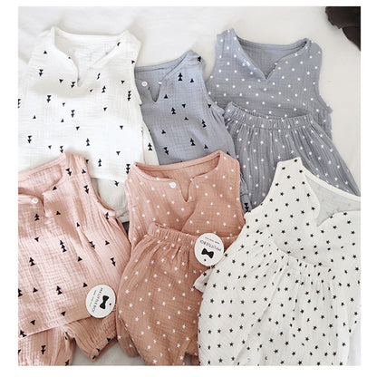 Summer Soft Baby Toddler Kids Cotton Pajamas Set - Just Kidding Store