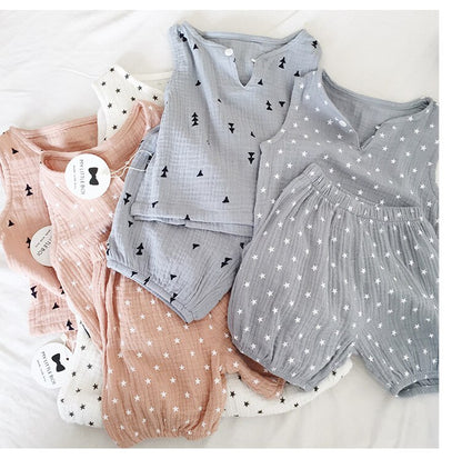 Summer Soft Baby Toddler Kids Cotton Pajamas Set - Just Kidding Store