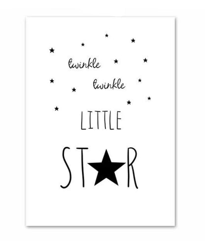 Inspiring Monochrome Canvas Paintings -  I Love You More Than All Stars - Just Kidding Store