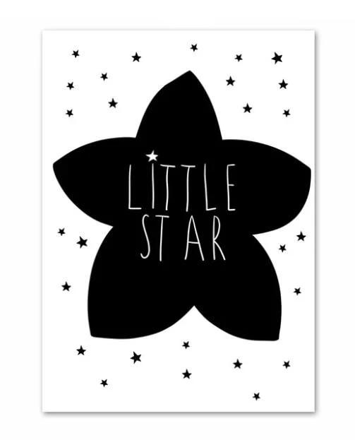 Inspiring Monochrome Canvas Paintings -  Little Star - Just Kidding Store