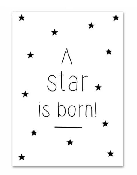 Inspiring Monochrome Canvas Paintings -  A Star Is Born - Just Kidding Store