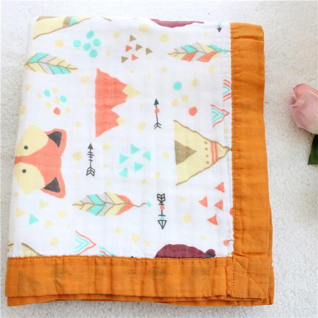 4 Layers Bamboo Fiber Blanket Baby Kids Muslin Wrap - Just Kidding Store