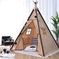 Brown Canvas Teepee Cotton Canvas Kids Play Tent - Just Kidding Store
