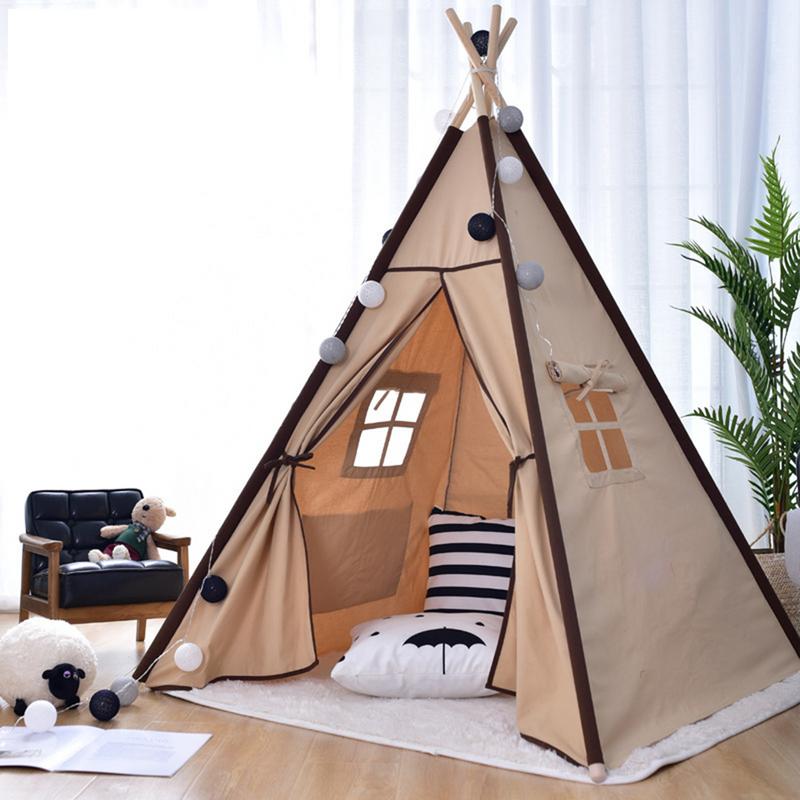 Brown Canvas Teepee Cotton Canvas Kids Play Tent - Just Kidding Store