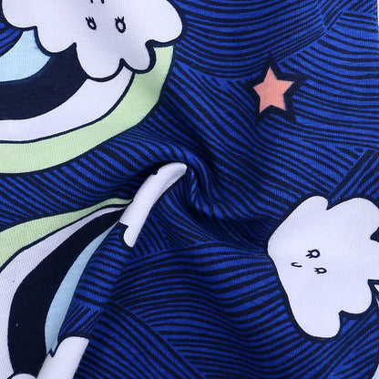 Blue Rainbow Cloud Summer Baby Fashion Romper - Just Kidding Store