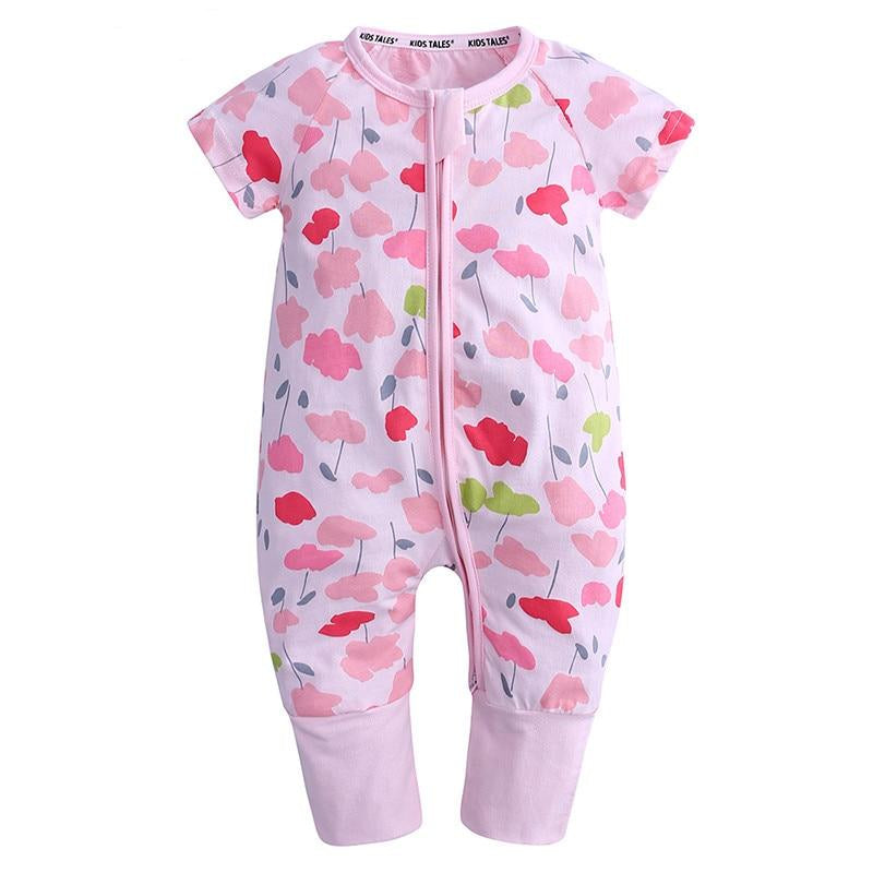 Poppy Flowers Baby Toddler Fashion Trendy Summer Romper Just Kidding Store