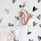 Watercolor Black Irregular Hearts Wall Decal Stickers - Just Kidding Store