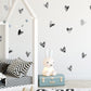 Watercolor Black Irregular Hearts Wall Decal Stickers - Just Kidding Store