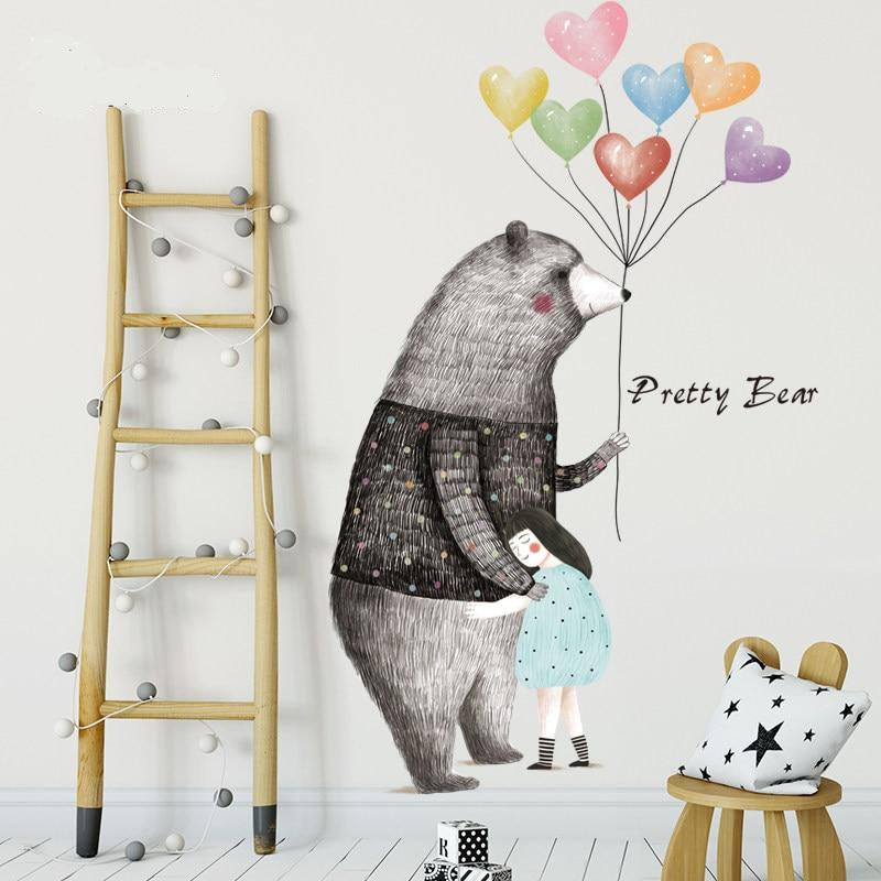 Pretty Bear Wall Sticker Big Bear Kids Sticker - Just Kidding Store