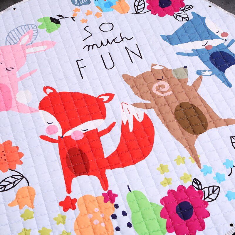 Kids Activity Play Mat - Toy Storage Bag - Fox Family - Just Kidding Store