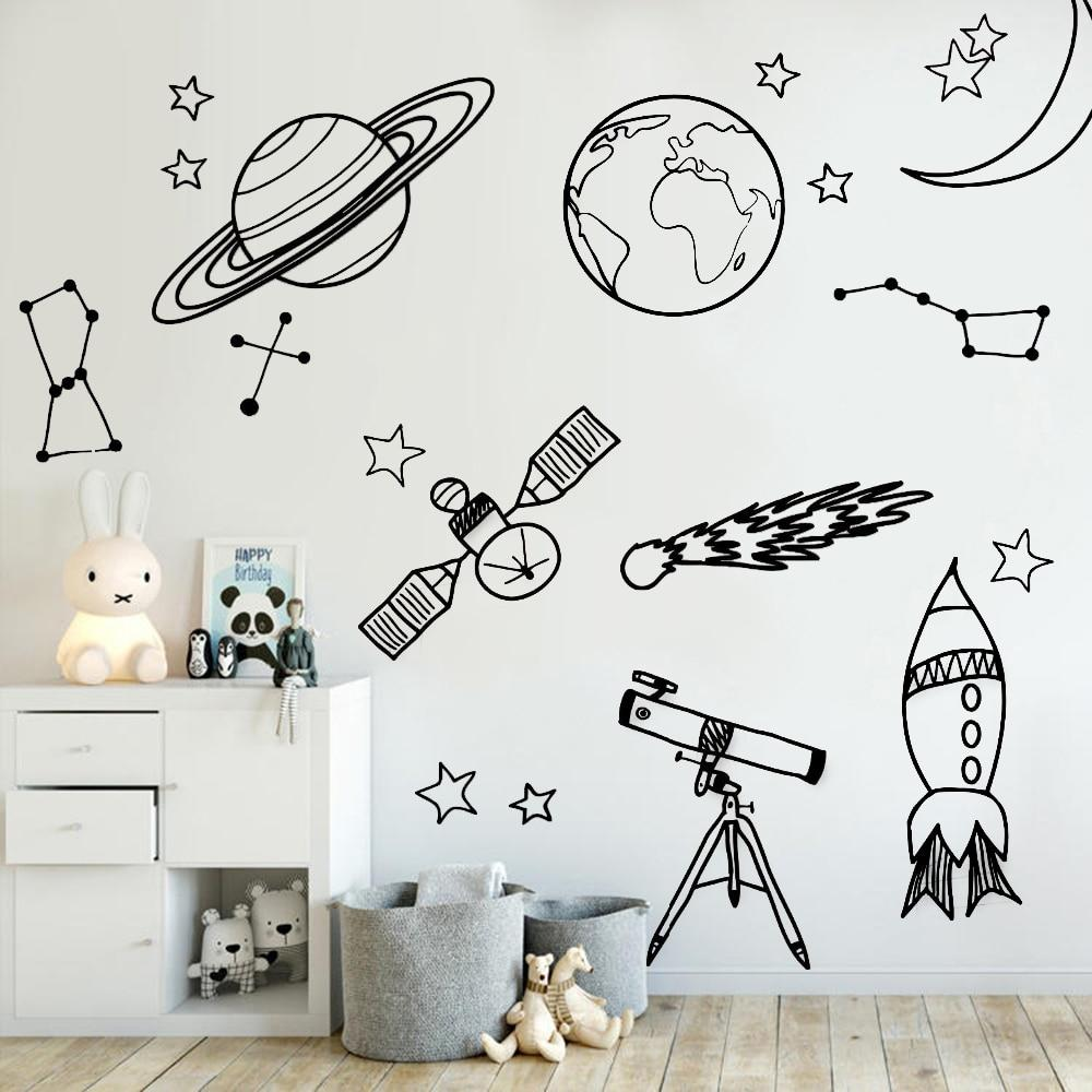 Space Mix Wall Decals Kids Room Wall Stickers Just Kidding Store