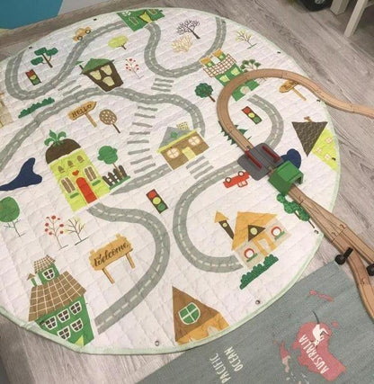 Activity Play Mat Toy Storage Village Adventure Kids Toy Storage Bag -  Just Kidding Store
