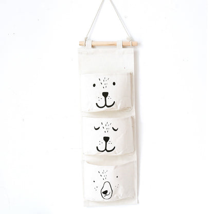 Bear Wall Hanging Storage Pockets Canvas Organizer - Just Kidding Store