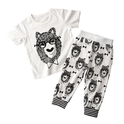 Wolf Toddlers and Kids Summer Pajama Set - Just Kidding Store