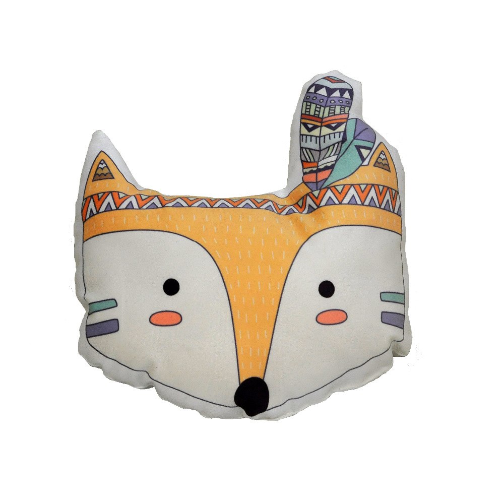Woodland Animal Kids Cushions - Fox Tribal Pillows - Just Kidding Store 